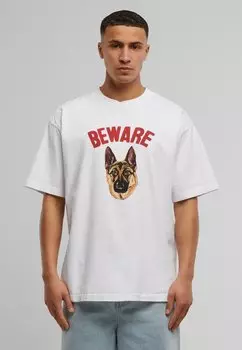 Рубашка с принтом BEWARE SIGN Market, белый