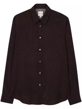Рубашка с принтом Blur Polka Paul Smith, коричневый