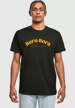 Рубашка с принтом BORA BORA FRENCH POLYNESIA Mister Tee, черный