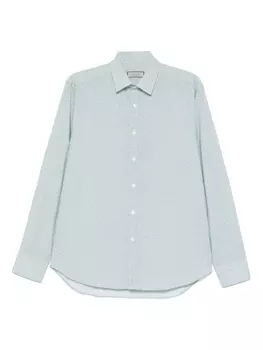 Рубашка с принтом Canali, синий