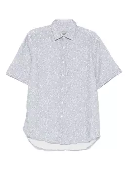 Рубашка с принтом Canali, синий