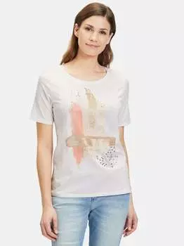 Рубашка с принтом Cartoon, бежевый