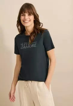 Рубашка с принтом Cecil, темно-зеленый