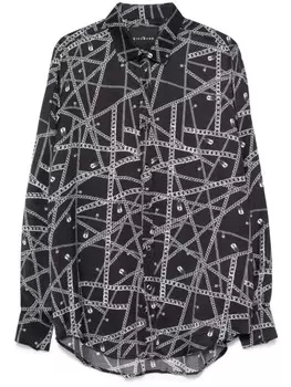 Рубашка с принтом цепи John Richmond, черный