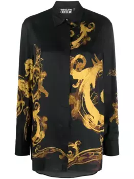 Рубашка с принтом Chain Couture Versace Jeans Couture, черный
