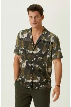 Рубашка с принтом цвета хаки Network, хаки