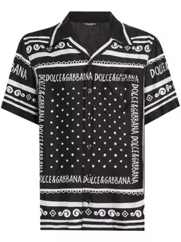 Рубашка с принтом Dolce & Gabbana, черный