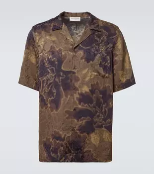 Рубашка с принтом Dries Van Noten, коричневый