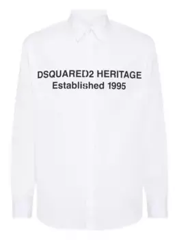 Рубашка с принтом DSQUARED2, белый