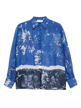 Рубашка с принтом ERMANNO FIRENZE, синий