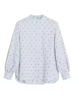 Рубашка с принтом Fox Maison Kitsun, серый