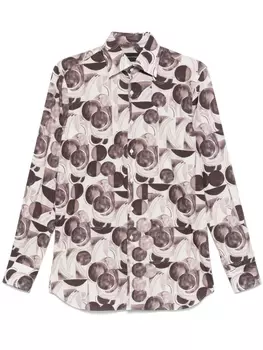 Рубашка с принтом Gabriele Pasini, коричневый