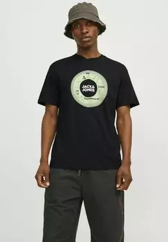 Рубашка с принтом GEDRUCKT RUNDHALS Jack & Jones, черный