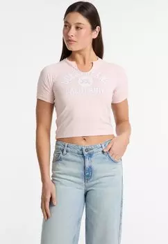 Рубашка с принтом Guess Jeans, розовый