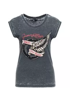 Рубашка с принтом Hit The Road Wheel Queen Kerosin, черный