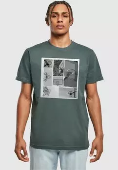 Рубашка с принтом HOOP LIFE Mister Tee, зеленый