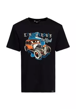 Рубашка с принтом Hot Rod KING KEROSIN, черный