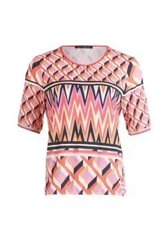 Рубашка с принтом и эластичным поясом BETTY BARCLAY, цвет Red Beige