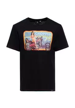 Рубашка с принтом и чоппером с принтом спереди KING KEROSIN, черный