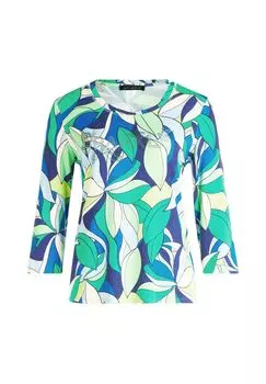 Рубашка с принтом и драгоценными камнями BETTY BARCLAY, цвет Green Blue