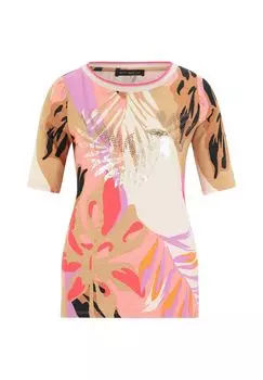 Рубашка с принтом и драгоценными камнями BETTY BARCLAY, цвет Red Beige