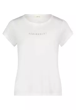 Рубашка с принтом и круглым вырезом Cartoon, белый