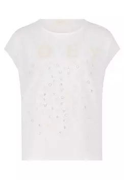 Рубашка с принтом и круглым вырезом Cartoon, белый