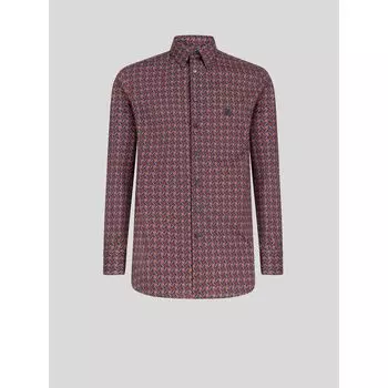 РУБАШКА С ПРИНТОМ И ЛОГОТИПОМ ETRO, синий