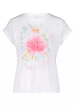 Рубашка с принтом и манжетами Cartoon, белый