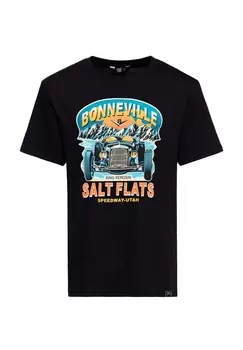 Рубашка с принтом и мотивом «Хот-род» Bonneville Salt Flats KING KEROSIN, черный