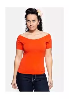 Рубашка с принтом и низкой спинкой Queen Kerosin, оранжевый