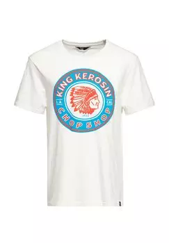 Рубашка с принтом и ярким ретро-принтом спереди Chop Shop KING KEROSIN