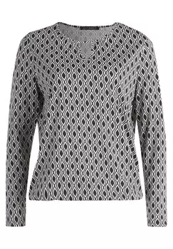 Рубашка с принтом и резинкой Betty Barclay, черный