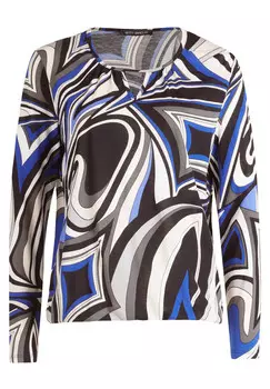 Рубашка с принтом и резинкой Betty Barclay, черный