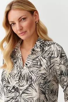 Рубашка с принтом и широким воротником Tatuum, белый