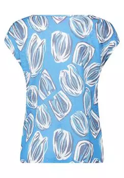 Рубашка с принтом и структурой BETTY BARCLAY, цвет Blue/ Dark-blue