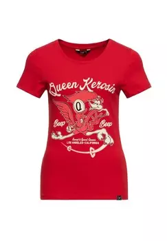 Рубашка с принтом и винтажным изображением комиксов Beep Beep QUEEN KEROSIN, красный