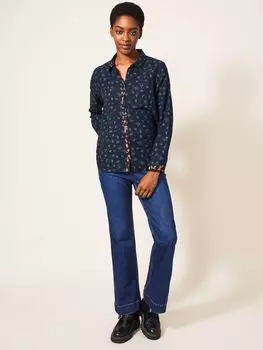 Рубашка с принтом из органического хлопка White Stuff Emilia, темно-синий/разноцветный