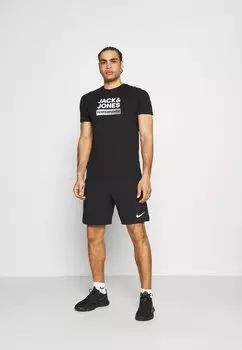 Рубашка с принтом Jack & Jones JCOZ SPORT LOGO TEE 2 PACK, цвет Black/Forest Night