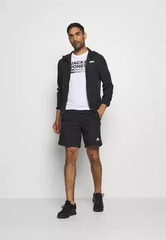 Рубашка с принтом Jack & Jones JCOZ SPORT LOGO TEE 2 PACK, цвет Black/White