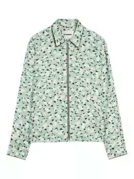 Рубашка с принтом JIL SANDER, зеленый