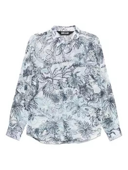 Рубашка с принтом Just Cavalli, синий