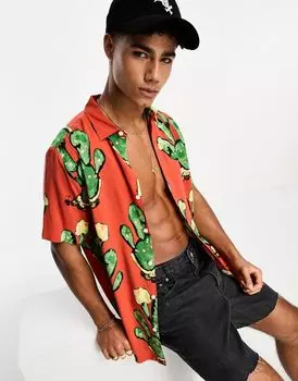 Рубашка с принтом кактусов ASOS