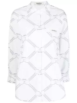 Рубашка с принтом Kimhekim, белый