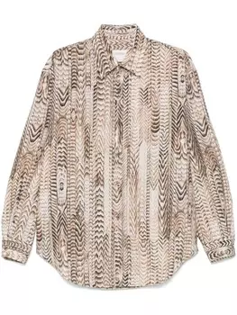 Рубашка с принтом LEMAIRE, нейтральный цвет
