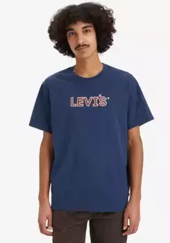 Рубашка с принтом Levi's "ФУТБОЛКА RELAXED FIT" с надписью Levi's, цвет Dressblue