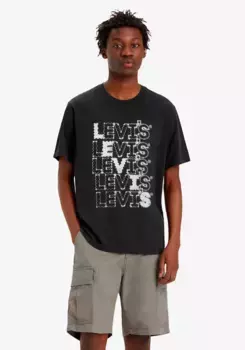 Рубашка с принтом Levi's "SS RELAXED FIT TEE BLACKS", цвет Zigzag Headline Gd C