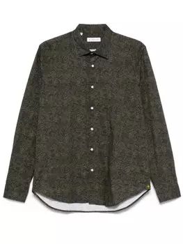 Рубашка с принтом листвы Manuel Ritz, зеленый