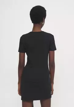 Рубашка с принтом LOGO FLOCK Versace, черный