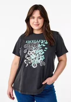 Рубашка с принтом MIT COOLEM Zizzi, серый